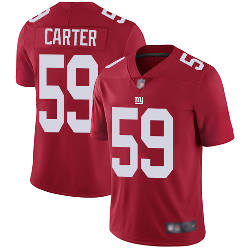 Men New York Giants #59 Lorenzo Carter Red Limited Red Inverted Legend Football NFL Jersey->new york giants->NFL Jersey